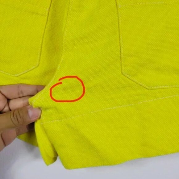See By Chloe Women Yellow Midrise Tweed Woven Pocket Shorts Size 2 - Picture 5 of 7